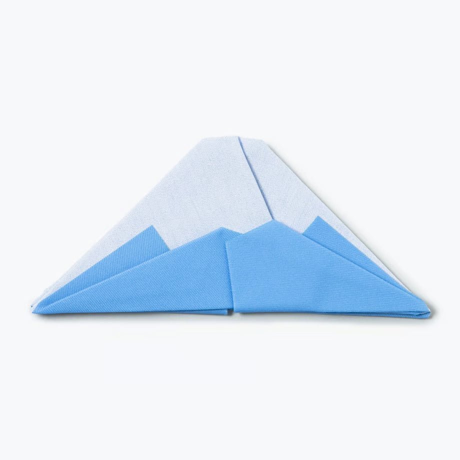 Origami lens cleaning cloth by 100 Percent – Mt. Fuji motif folded