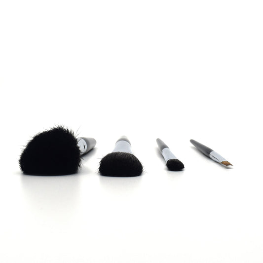 Side angle view of four Chikuhodo makeup brushes arranged in a line, showcasing the varying brush head shapes and softness of the bristles against a clean white background.

Let me know if you want alternate versions (e.g., for mobile SEO, Pinterest pins, or product carousel descriptions).