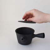 Nankei Sencha Kyusu Teapot — Black Clay 600ml