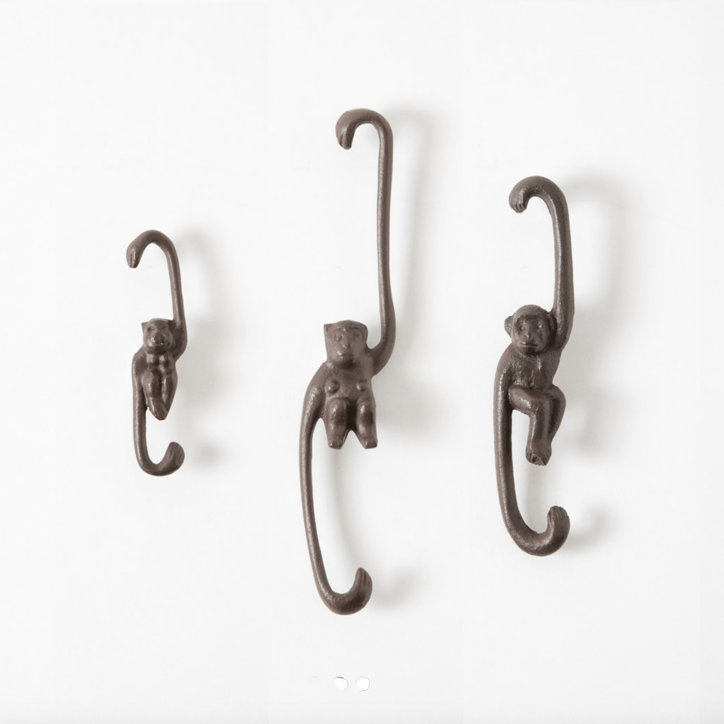 Cast Iron Monkey Hook — Large