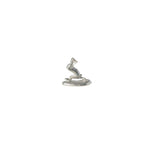 Handcrafted pewter incense holder featuring a Chōjū-giga rabbit leaping mid-run, inspired by Japan’s iconic animal caricature scrolls. Ideal for minimalist and traditional Japanese decor.