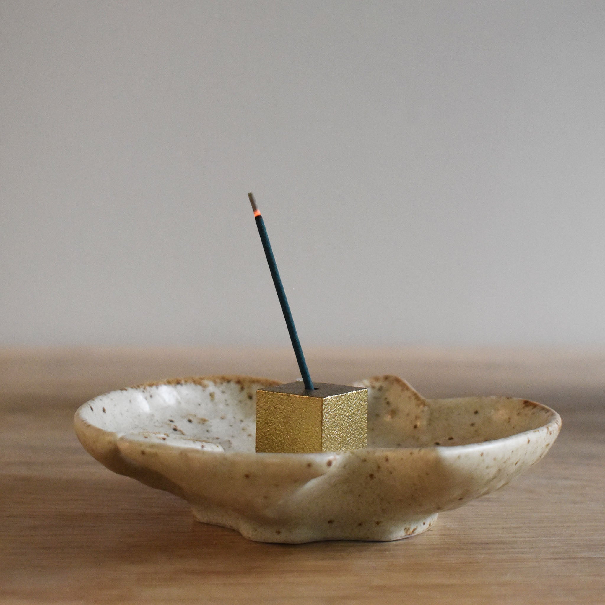 Cube Incense Holder - Gold