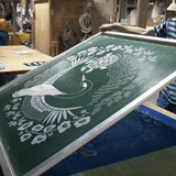 Furoshiki 100 – Indigo - Dyed Cranes & Turtles, Deep Indigo