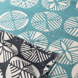 Furoshiki 100 – Isa Monyo “Pine” Reversible, Blue - Green & Deep Gray (Water - Repellent)