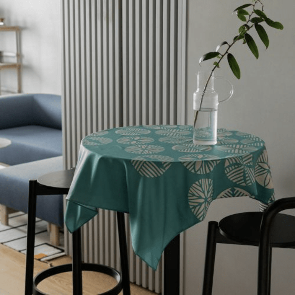 Furoshiki 100 – Isa Monyo “Pine” Reversible, Blue - Green & Deep Gray (Water - Repellent)