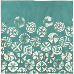 Furoshiki 100 – Isa Monyo “Pine” Reversible, Blue - Green & Deep Gray (Water - Repellent)