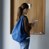 Furoshiki 100 – Naturally Indigo - Dyed Ichimatsu Gradation