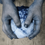 Furoshiki 100 – Naturally Indigo - Dyed Ichimatsu Gradation