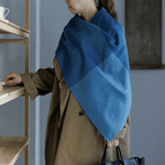 Furoshiki 100 – Naturally Indigo - Dyed Ichimatsu Gradation