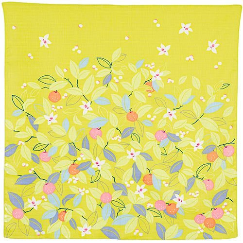 Furoshiki 70 – Hime Musubi Adeline Klam, Citrus Yellow (Organic Cotton)