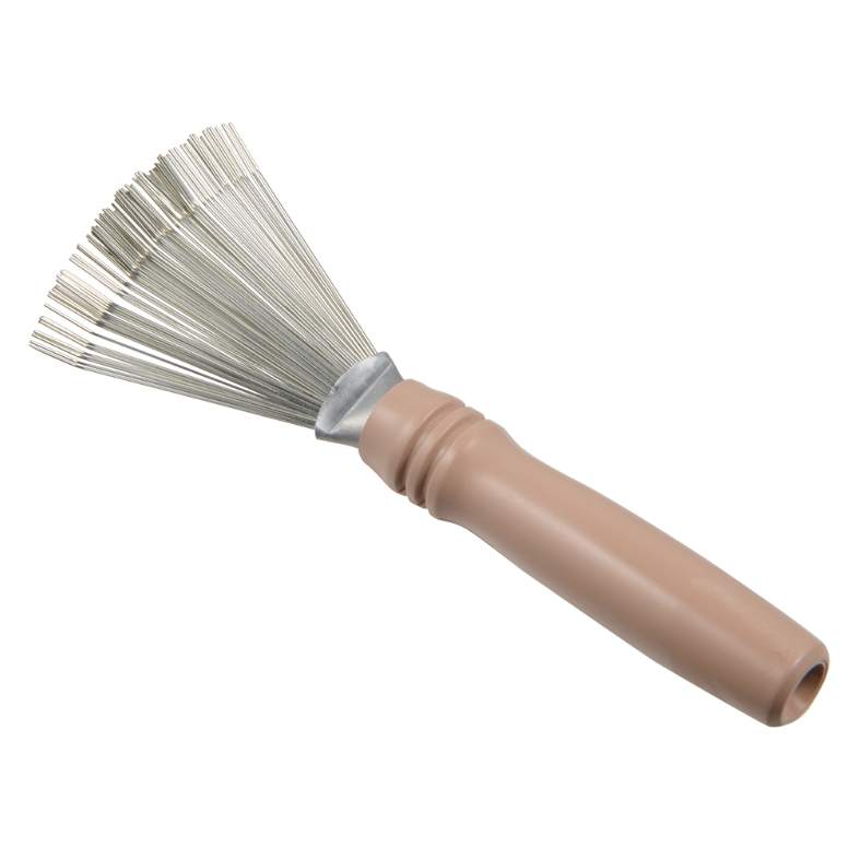 Natural Bristle Brush Cleaner, the full tool against a plain white background, showing the handle and slim metal wire bristles