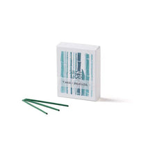 Box of Japanese Hanga Bamboo incense with three green take-scented sticks and minimal packaging featuring a bamboo grove illustration