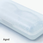 ICED glasses case Aged version by 100 percent, frosted semi-transparent design with ice-like texture, made in Japan