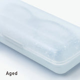 ICED glasses case Aged version by 100 percent, frosted semi-transparent design with ice-like texture, made in Japan