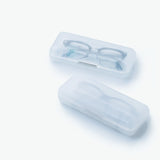 ICED glasses case by 100 percent, semi-transparent 'ice block' design in clear and aged finishes, made in Japan