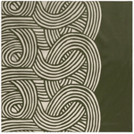 ISA Monyo Yui reversible furoshiki in Rikyu green with traditional Japanese knot pattern design.