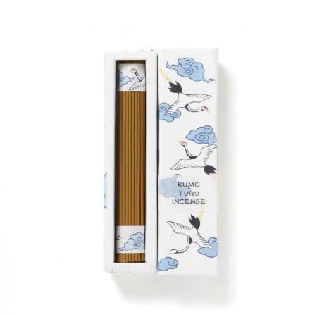 Kousaido incense stick set from the ENGIMONO series, featuring crane motif
