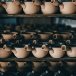 Nankei Apricot Kyusu Teapot — White Clay 320ml