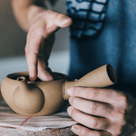 Nankei Apricot Kyusu Teapot — White Clay 320ml