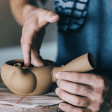 Nankei Apricot Kyusu Teapot — White Clay 320ml