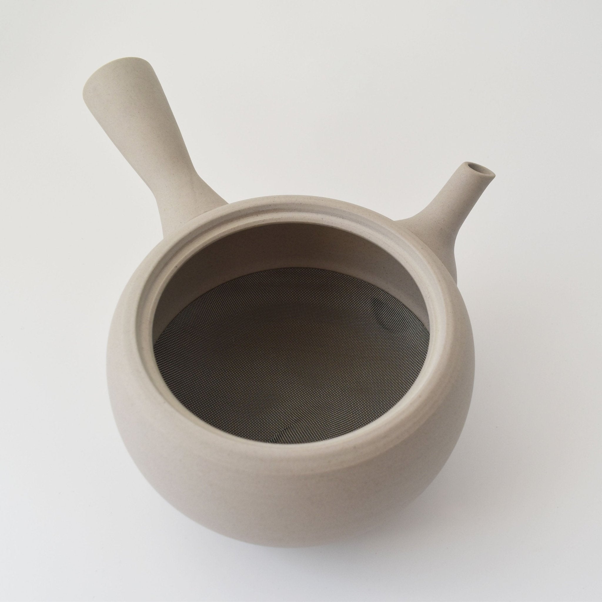 Nankei Apricot Kyusu Teapot — White Clay 320ml