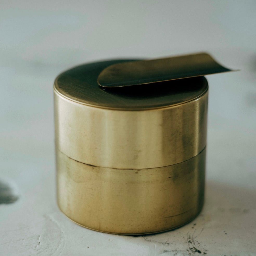 Nankei Brass Tea Caddy