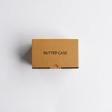 Noda Horo enamel butter case packaging box with minimalist Butter Case label.