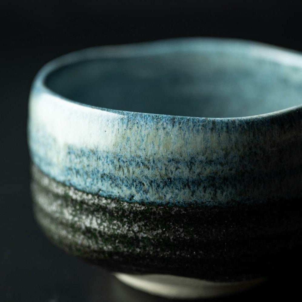 Seifu Blue Hand - Glazed Matcha Bowl – Mino Ware