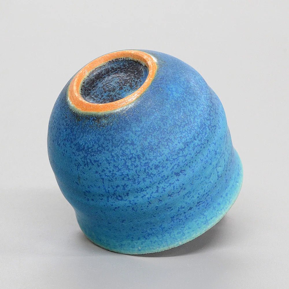 Shigaraki Rocks Glass - Azure Blue Glaze