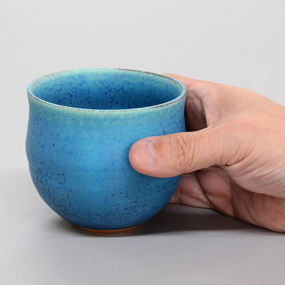 Shigaraki Rocks Glass - Azure Blue Glaze