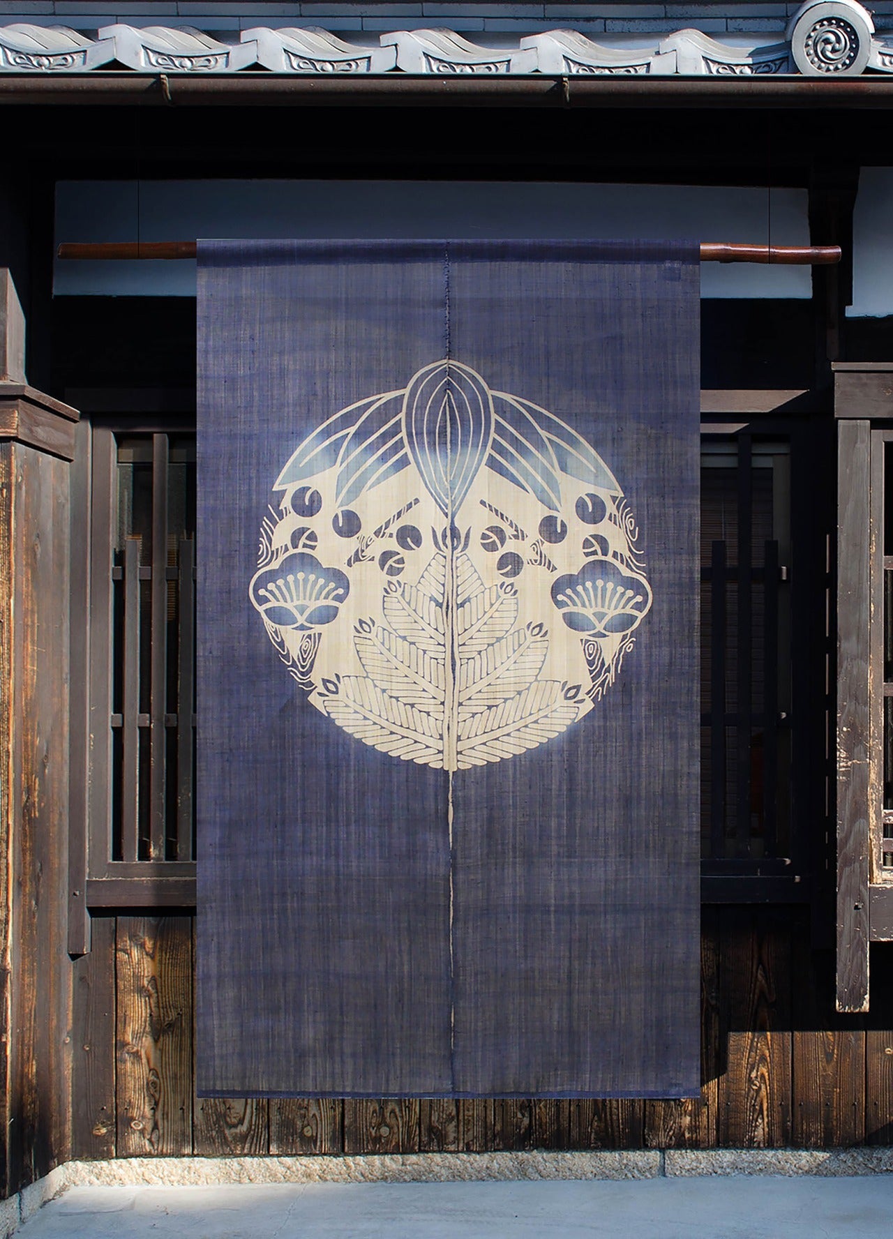 Shōchikubai Noren Curtain — Pine, Bamboo & Plum