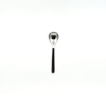 Sori Yanagi stainless steel tea spoon with a polished minimalist design, displayed on a white background for a modern aesthetic.