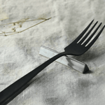Triangular Ceramic Cutlery Rest – Black
