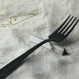 Triangular Ceramic Cutlery Rest – Black