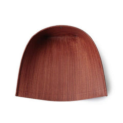 Traditional Japanese Harimi dustpan handcrafted by Shirokiya Denbei using washi paper treated with persimmon tannin, featuring a slim, bow-shaped design reinforced with bamboo twine for static-free cleaning