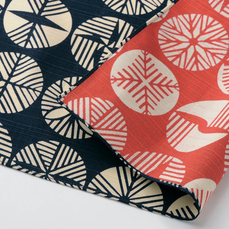 Furoshiki 104 Reversible – Isa Monyo, Pine Navy/Vermilion