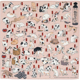 Furoshiki 48 – Ukiyo-e, Cats Suggested As The Fifty Three Stations Of The Tokaido