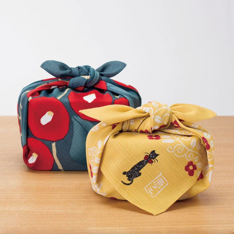 Furoshiki 48 – Yumeji Takehisa, Camellia Indigo Gray