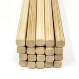 Close-up view of premium Japanese bamboo chopsticks arranged vertically, showing the smooth, square-cut ends and tight grain pattern — highlighting the craftsmanship and natural texture of sustainably sourced bamboo used in traditional Japanese dining. 