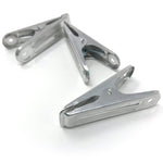 Set of three flat-grip Japanese aluminum pegs with a minimal, modern design—ideal for daily laundry use or stylish multipurpose clipping needs