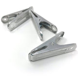 Set of three flat-grip Japanese aluminum pegs with a minimal, modern design—ideal for daily laundry use or stylish multipurpose clipping needs