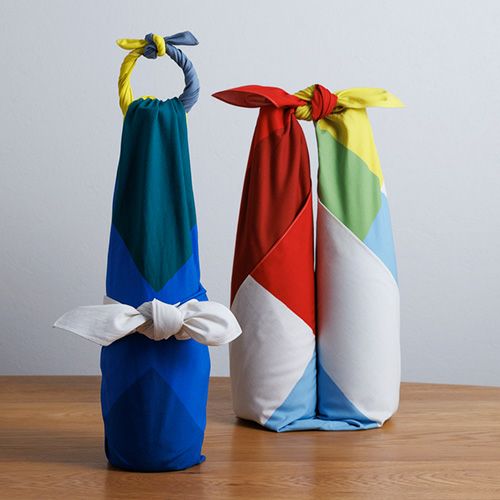 Organic Cotton Furoshiki 100 – Blue Square
