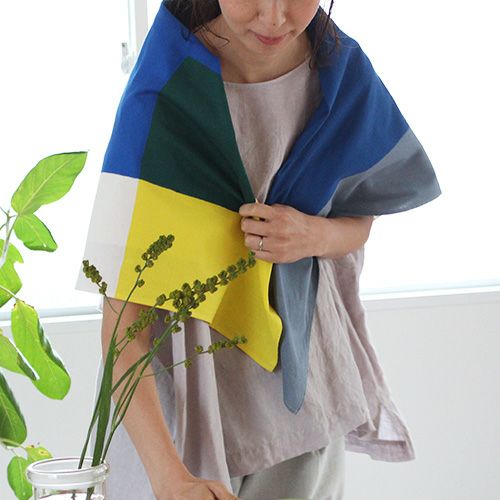 Organic Cotton Furoshiki 100 – Blue Square