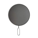 Premium black mesh splatter screen with stainless steel frame and handle