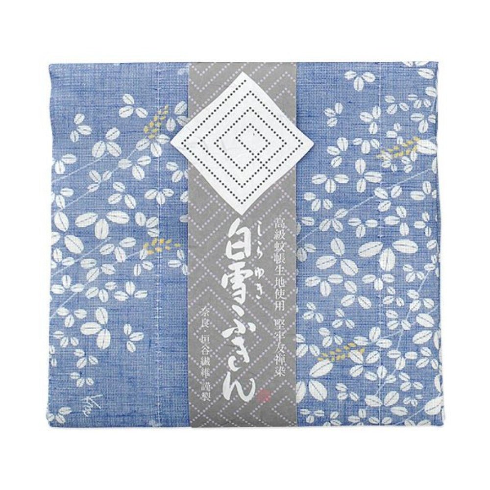 Japanese Dish Cloth – Shirayuki Kitchen Cloth - Bush Clover  – Indigo