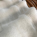 Close-up of Shirayuki Kitchen Cloth showing soft, layered gauze texture and fine open weave—designed for gentle, effective cleaning.