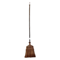Full-length Japanese Shuro Broom with natural palm fibers and bamboo handle, handmade by Shojiya Denbei since 1830.