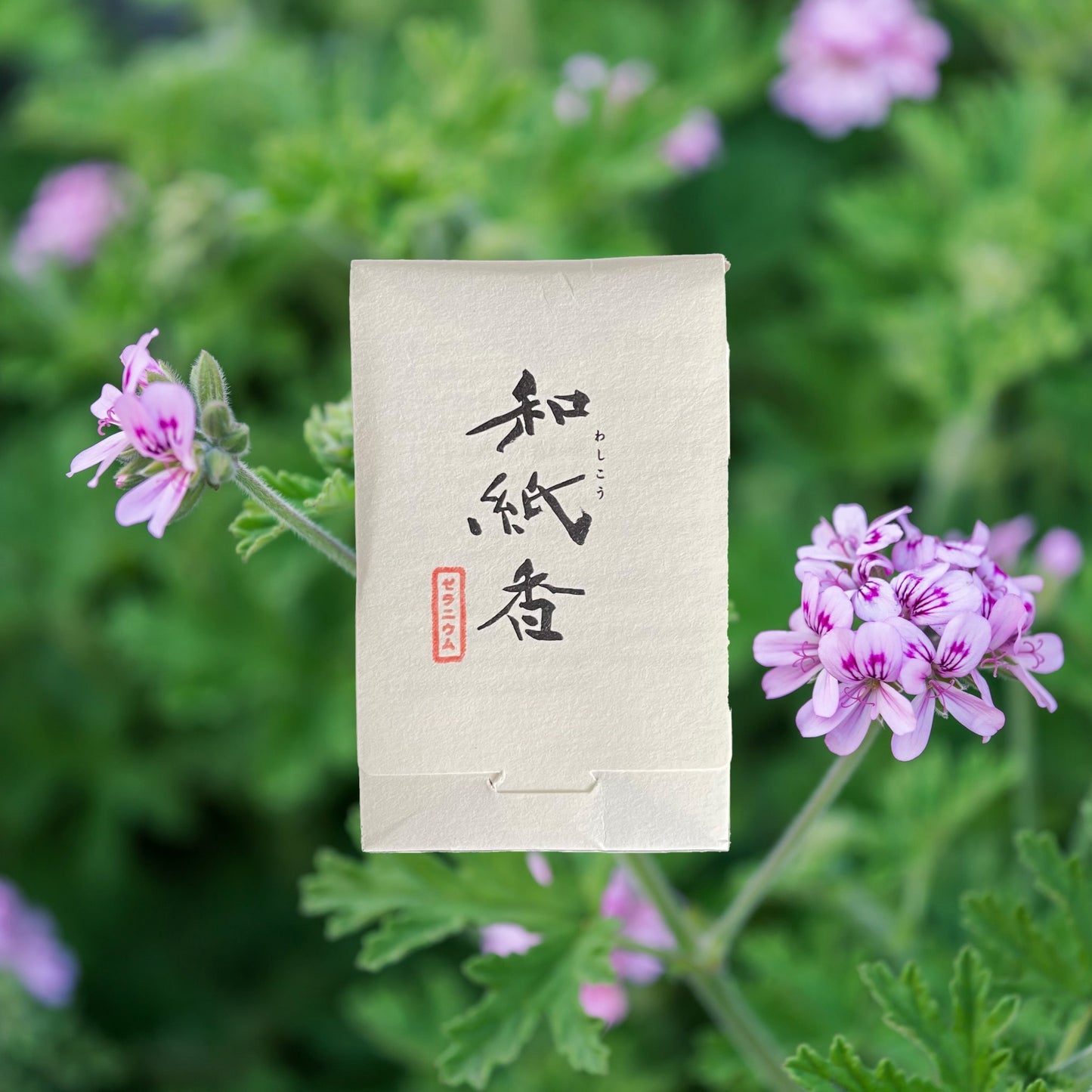 Washikou Washi Paper Incense from Awajishima — Geranium